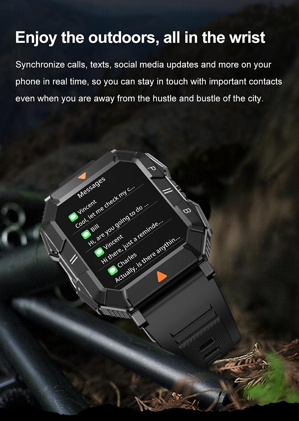 2025年 imosi yk03 スマートウォッチ 1.83インチ スマートウォッチ フィットネス ランニングウォッチ ブルートゥース 歩数計 通話リマインダー 睡眠トラッカー LEDフラッシュライト対応 男性用スマートウォッチ  コレクション – $31.99 –P9