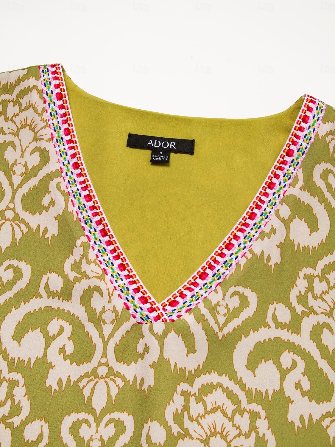 Chiffon Geometric Boho V Neck Short Sleeve Mini Dress 2025 - $72.99 –P9