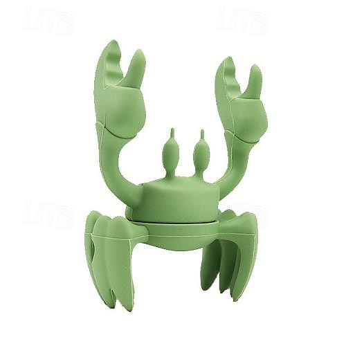 Repose-ustensiles en silicone en forme de crabe, support de cuillère en forme de crabe, clip de support d'ustensiles de cuillère résistant à la chaleur, support d'ustensiles de gril de cuisine, repose-cuillère en silicone pour cuisinière, cadeaux de cuisi de 2026 ? $10.99 –P4