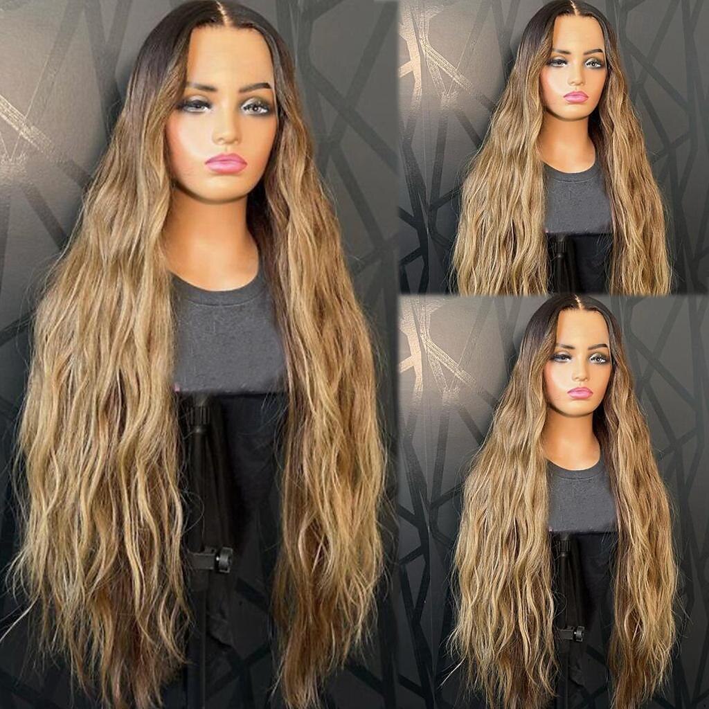 Perruque Cheveux Naturel Rémy 13x4 devant en dentelle Cheveux Vietnamiens Ondulation Multicolore Partie médiane Femme Densité 130% 150% Cheveux Colorés Mèches Colorées / Balayées 100% vierge Pré-plumé de 2025 ? $213.69 –P3