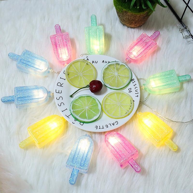LED Stick Ice String Light, Summer Stick Ice String Light 1.5m 10LED Battery Powered Ice Cream Color Lights Summer Party Home Decoration Garden Light 2025 - $15.99 –P6