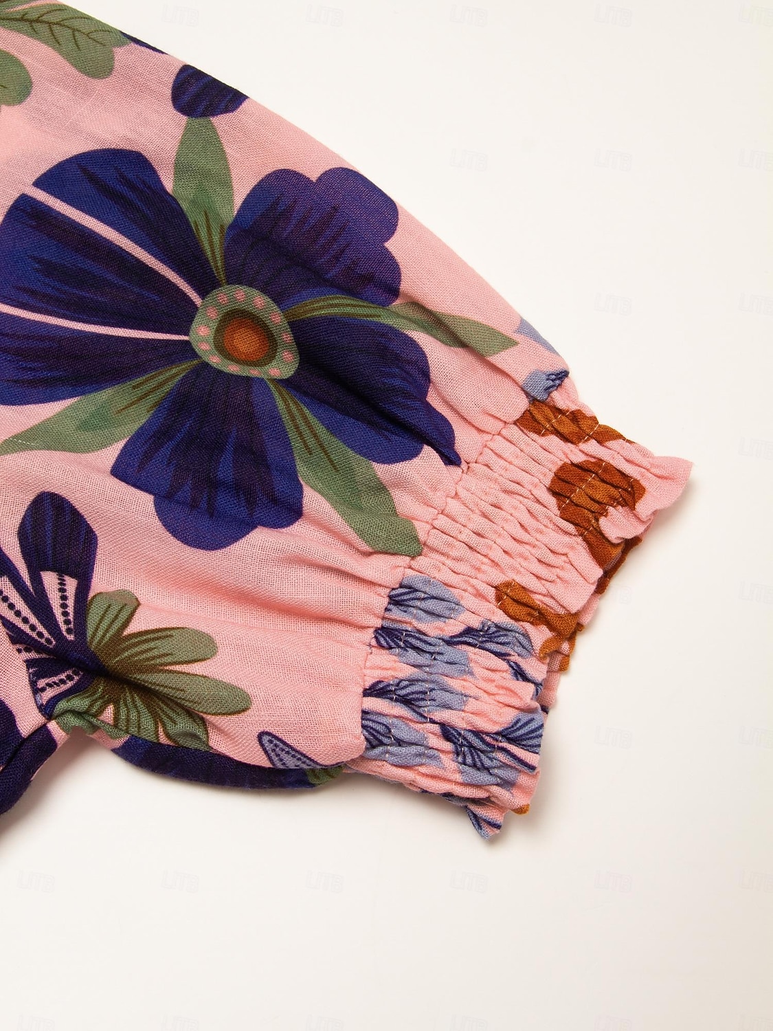 Dámské Elegantní šaty Midi šaty Světlá růžová Krátký rukáv Květinový Šňůrky Jaro léto Šněrování na krku Elegantní šaty Rande S M L 2026 - $21.99 –P10