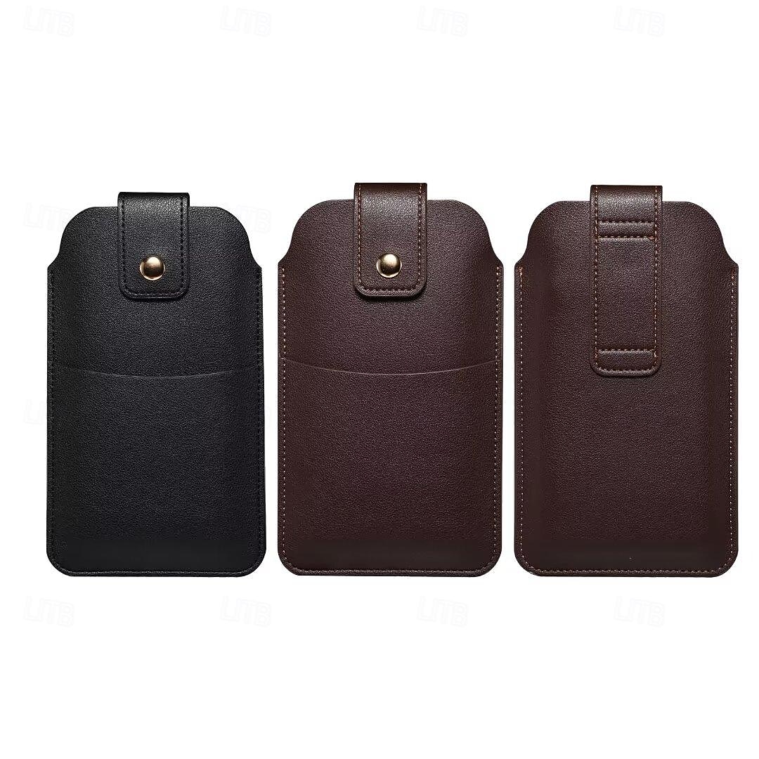 Hommes téléphone portable boucle étui ceinture taille sac accessoires pu cuir sac à main téléphone portefeuille vintage ceinture téléphone portable gaine de protection de 2025 ? $18.99 –P9