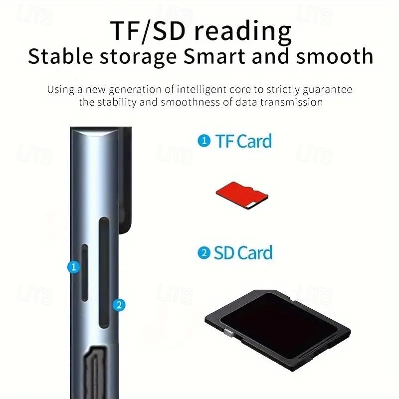 Универсальная док-станция type-c8 с сетевой картой, концентратор USB3.0, док-концентратор для ноутбука 2025 - $26.99 –P3