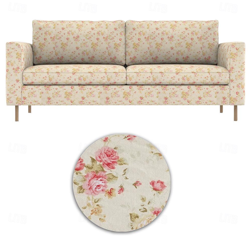 Capa de Sofá de 2 Lugares 3 Lugares 100% Algodão Capa Floral com Almofada de 2025 por $268.49 –P4