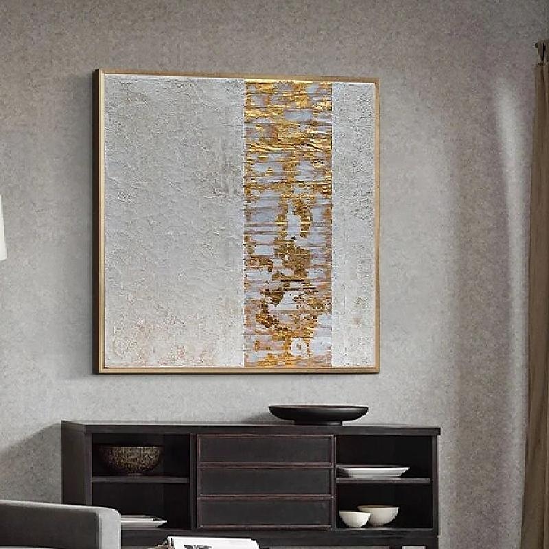 abstraktes goldenes Ölgemälde auf Leinwand, handgefertigt, modernes Ölgemälde, handgemalt, großes abstraktes Ölgemälde, Wandkunst, Gemälde für die Heimdekoration 2025 - $125.99 –P8