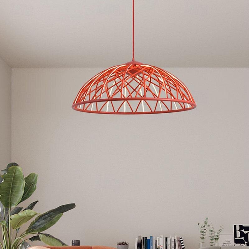 lampada a sospensione a led bianco caldo 45 cm 1 luce vintage a forma di ciotola lanterna antica in vimini lampada a sospensione in metallo acrilico giardino sala da pranzo studio camera da letto del 2025 a $449.99 –P4