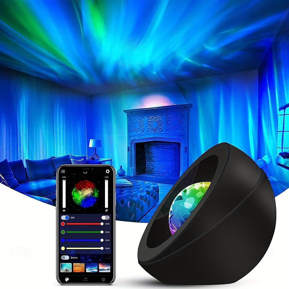1 buc. proiector cu lumină de noapte cu led aplicație de proiector pentru dormitor proiector aurora cameră pentru copii lumină de noapte pentru home theater lumina de tavan decorare cameră potrivită 2025 - $29.99 –P1