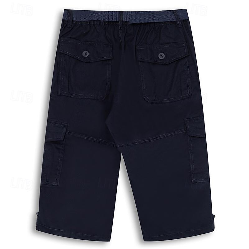 Hombre Pantalón Corto Cargo Pantalón corto Pantalones cortos casuales Shorts para senderismo Bolsillo con cremallera Cordón de la pierna Plano Comodidad Transpirable Medio corto Exterior Diario Noche 2026 - $29.99 –P4