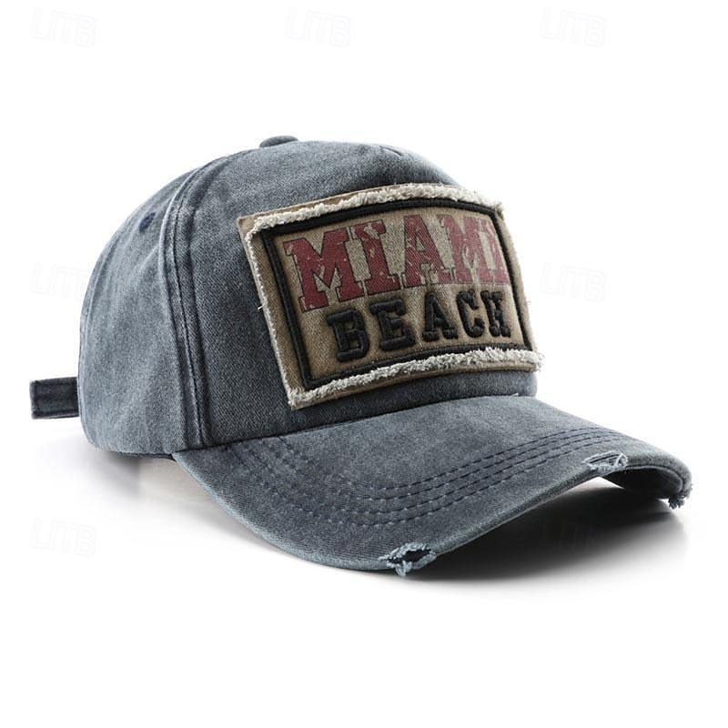 Herre Baseballcaps Solhatt Trucker Hat Svart Gul Bomull Broderi Mote Fritid Gate Daglig Bokstaver Justerbare Solkrem Pustende 2025 - $8.99 –P5