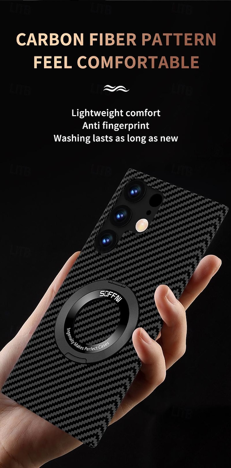 Чехол для телефона для Samsung Galaxy S25 Ultra Задняя крышка с подставкой Поддержка беспроводной зарядки Ударопрочный PC Металл 2025 - $19.99 –P11
