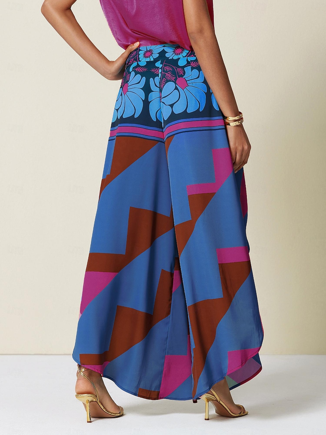 Women's Swing Full Length Pants Birthday Weekend Blue Rose Red Spring & Summer S M L 2025 - $52.99 –P5