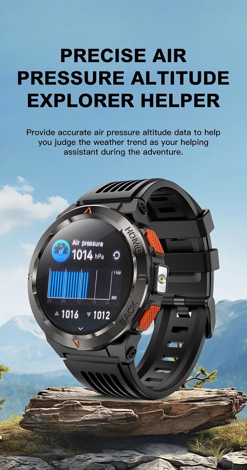696 GS500 Εξυπνο ρολόι 1.43 inch Έξυπνο ρολόι Bluetooth Βηματόμετρο Υπενθύμιση Κλήσης Παρακολούθηση Ύπνου Συμβατό με Android iOS Γυναικεία Άντρες Κλήσεις Hands-Free Υπενθύμιση Μηνύματος IP 67 2025 - $79.99 –P12