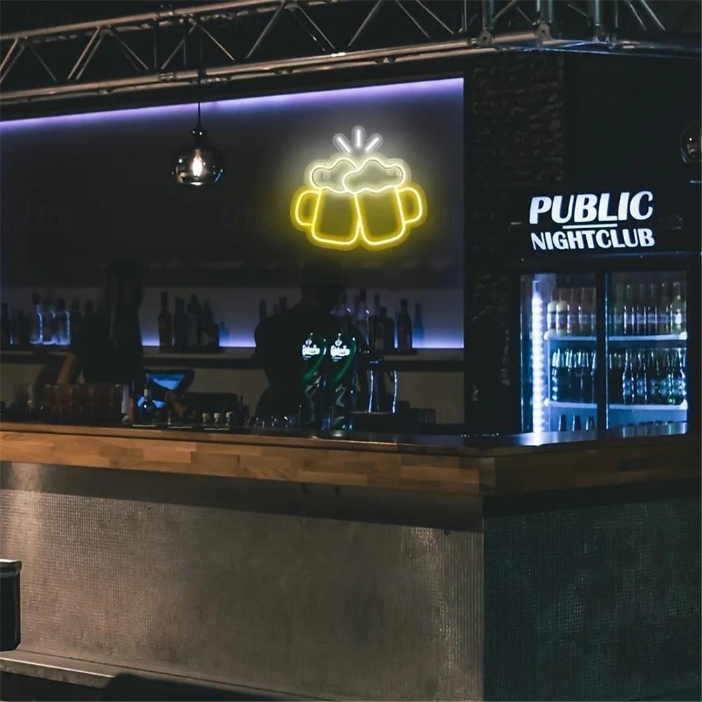 oktoberfest olutaika led valovalo kauppa baari ravintola hotelli koristevalo neon makuuhuone seinä keittiö henkilökohtainen sisustus yövalo usb 1kpl 2025 - $46.99 –P7