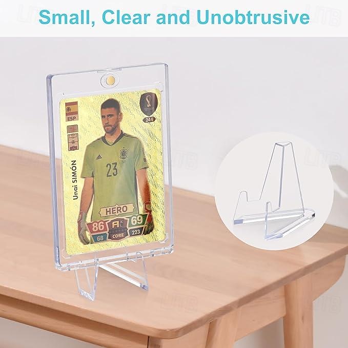 30 Packs Card Display Stand Sturdy and Stable Premium Acrylic Sports Card Holder Versatile Use Clear Mini Easel Stand for Challenge Coins PSA Graded Baseball Trading Cards(2.2 Inch) 2025 - $10.99 –P3