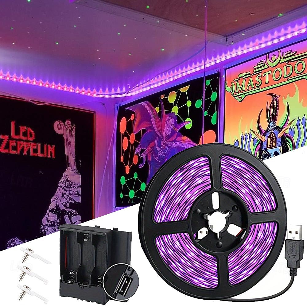 1 m 2m 3M Tiras LED Flexibles 60-300 LED 2835 SMD 8 mm 1 conjunto de soporte de montaje 1 juego Morado Tiras de Luces LED Víspera de Todos los Santos Al Aire Libre Impermeable Alimentado por USB 2025 - $8.49 –P2