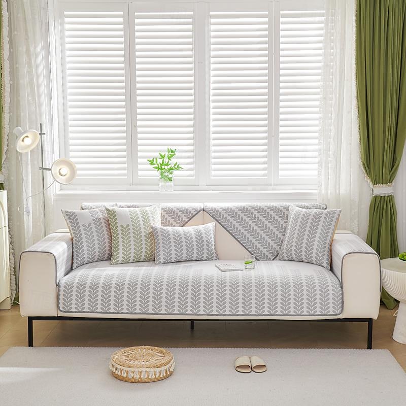Fishbone Chenille Sofa Mat Sofa Cushion Solid Color Non-slip Soft Comfy 2025 - $14.99 –P2