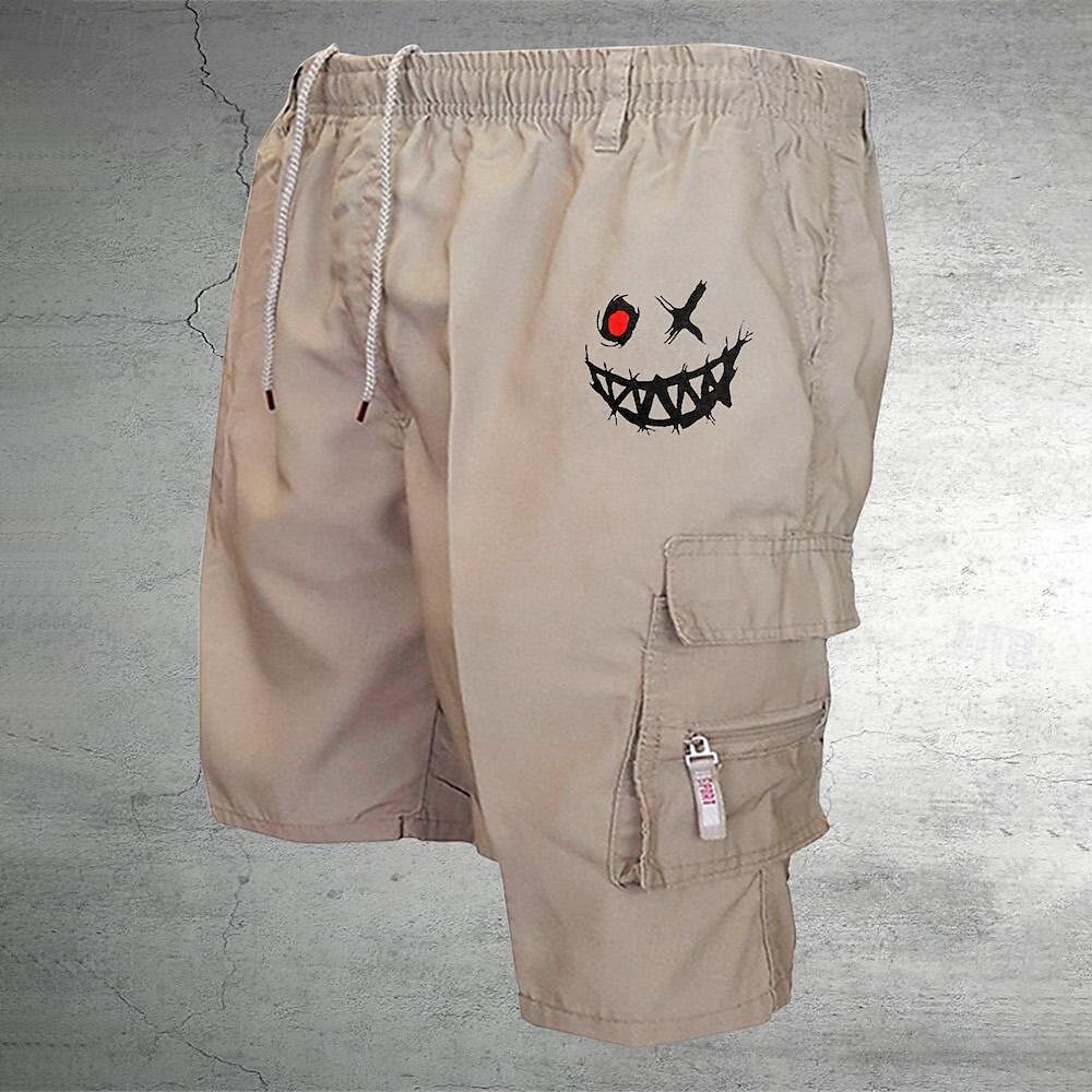Herr Taktiska shorts Cargo-shorts Shorts Snörning Elastisk midja Flera fickor Tecknat Bärbar Kort Utomhus Dagligen Camping och vandring Mode Klassisk Svart Armégrön 2025 - $18.99 –P4