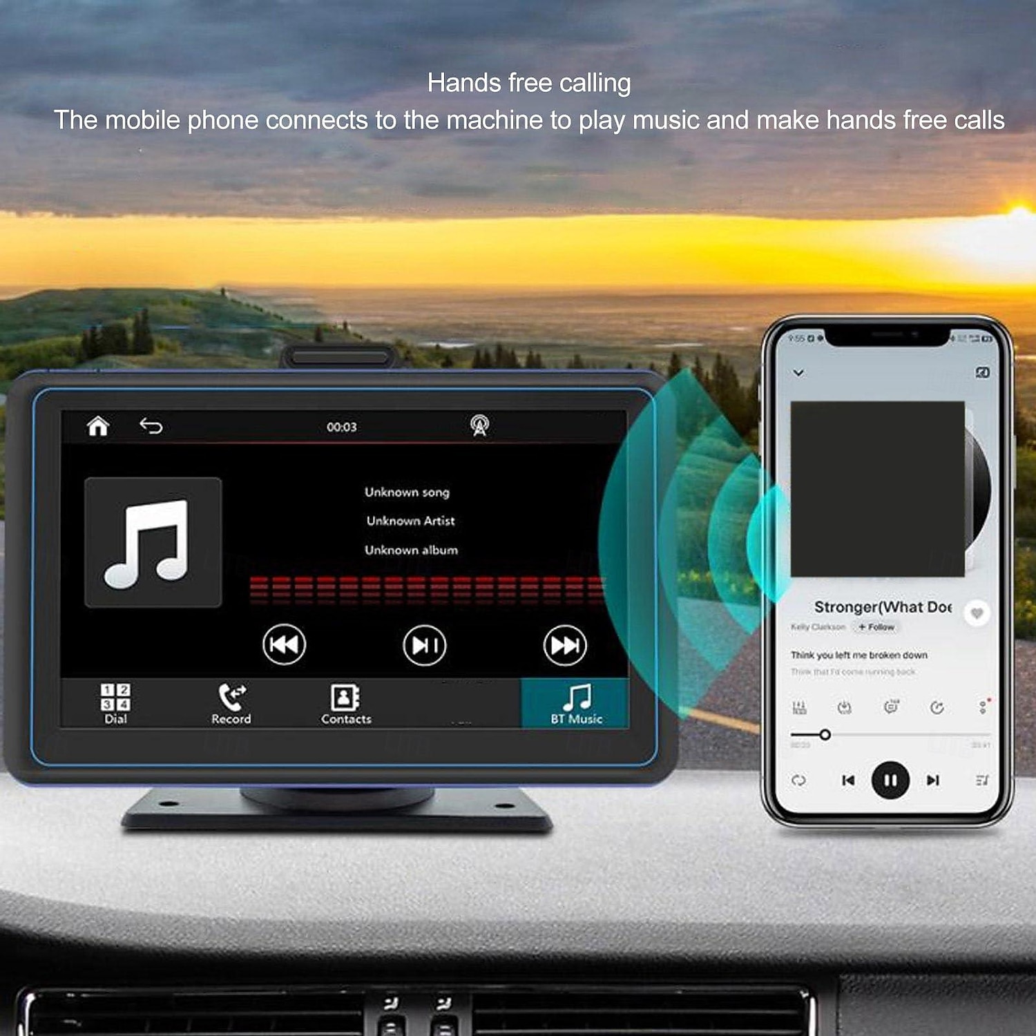 Lecteur de voiture écran 7 pouces sans fil autoradio miroir lien lecteur mp5 avec navigation gps carplay autosupport 12 led caméra de recul installation facile de 2025 ? $131.99 –P8