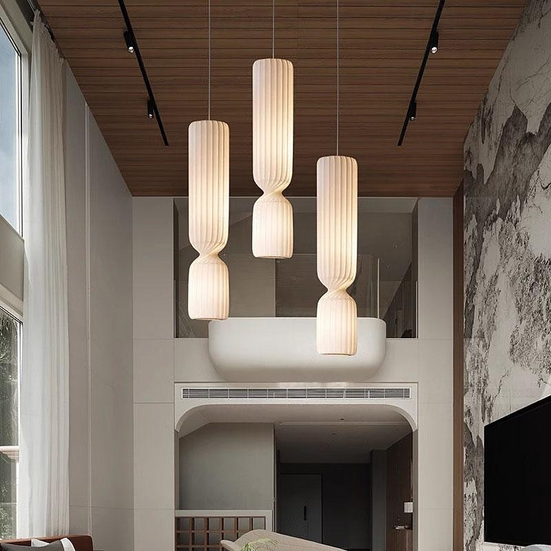led-hanglamp 3-kleurig licht 25cm 1-licht zijde stof vintage kunst hanglamp voor keukeneiland café bar boerderij 110-240v 2025 - $499.99 –P8