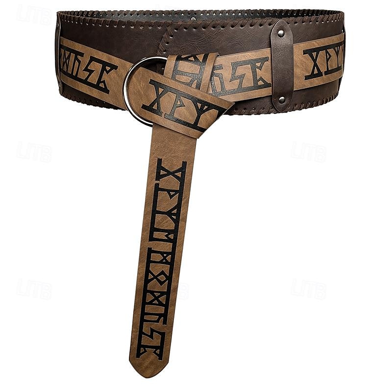 Punk y gótico Medieval Renacimiento Baile de Máscaras Cinturón Vikingo caballero celta Hombre Mujer Unisexo Vikingo Carnaval Mascarada Escenario Feria del Renacimiento LARP Adulto Cinturón 2025 - $32.99 –P9