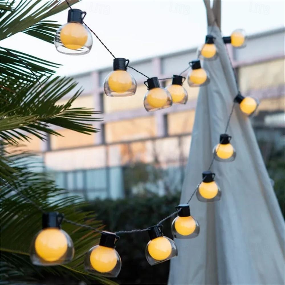 stringa di luce solare led globo solare ghirlanda g50 luci della stringa lampadina da campeggio luce solare esterna impermeabile decorazione del giardino luci per del 2025 a $22.99 –P5