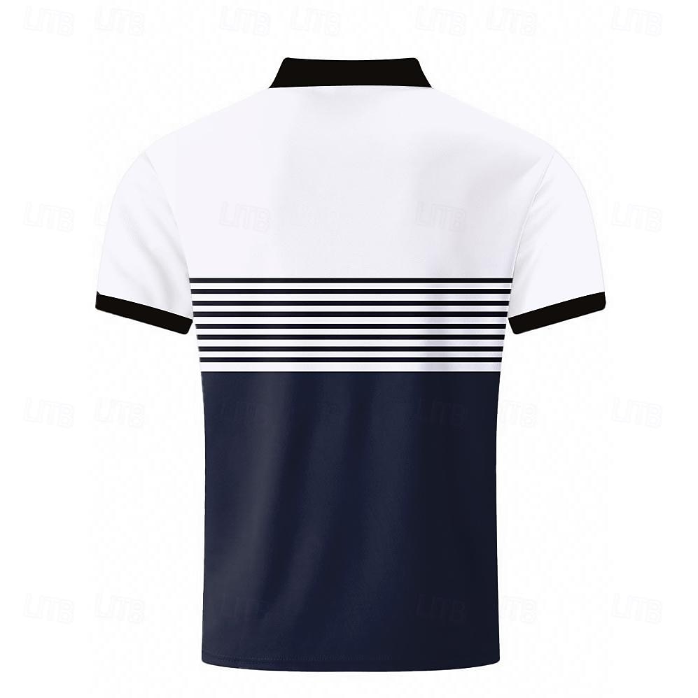 Homme Rayé Polo Chemise de golf Manche Courte Polos Chemises à Col Vêtement décontracté de travaile Vêtements de travail Tenue formelle Vêtements de festival Boutons Impression 3D Printemps & Été de 2025 ? $22.99 –P7