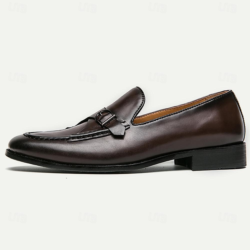 chaussures à sangle de moine marron pour hommes - chaussures habillées élégantes à boucle en cuir pour tenue formelle et décontractée de 2025 ? $54.99 –P3