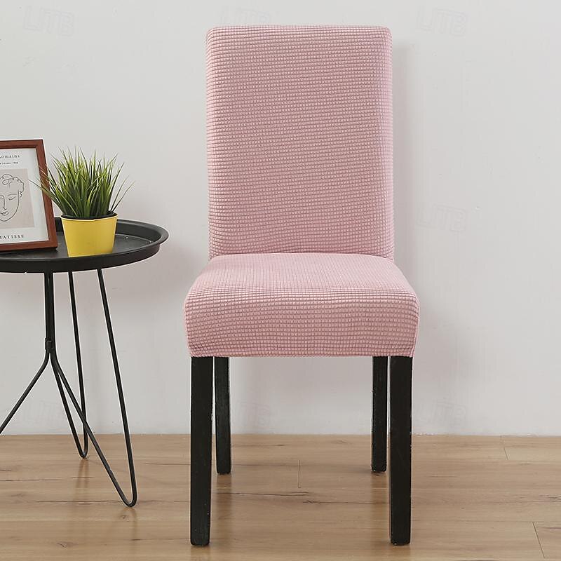 capa de cadeira de jantar resistente à água tecido de lã polar para capa de cadeira de sala de jantar capas elásticas capas de assento de cadeira de 2025 por $20.99 –P2