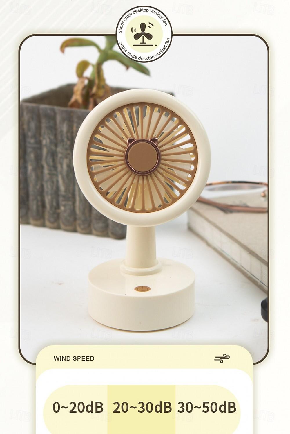 Mini Desktop Fan - Portable, Convenient Three-Speed Cooling Fan, Powerful Rechargeable Fan for Students, Home, Office, and Outdoor Use 2025 - $12.49 –P7