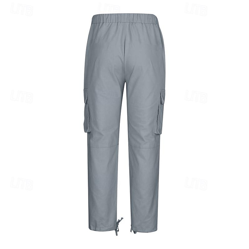 Men's Cargo Pants Trousers Elastic Waist Multi Pocket Plain Wearable Daily Camping & Hiking Classic Black Army Green 2025 - $17.99 –P9