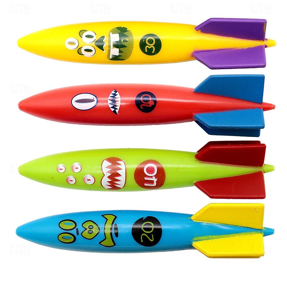 Jouets de piscine de plongée, natation sous-marine, lancer de requin torpille de plongée, paquet de 4 de 2025 ? $19.34 –P5