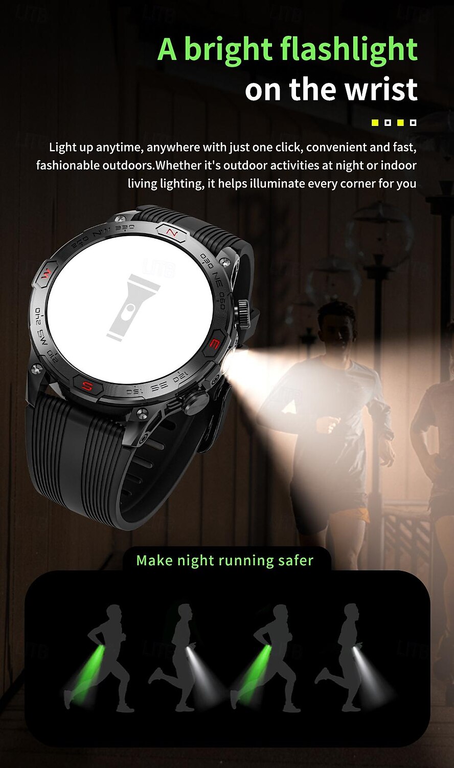 LOKMAT ZEUS 7 PRO Smart Watch 1.43 inch Smartwatch Fitness Running Watch Bluetooth Pedometer Call Reminder Activity Tracker Compatible with Android iOS Women Men Long Standby Hands-Free Calls 2025 - $57.99 –P7