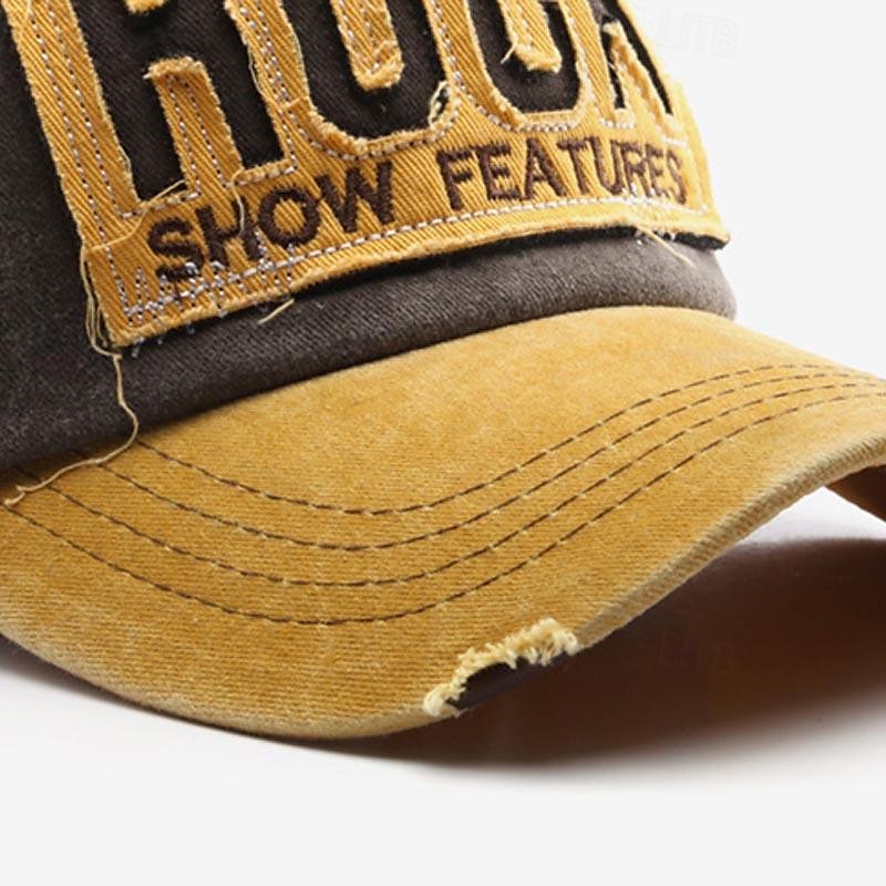 Herren Cap Basecap Sonnenhut Kappe Schwarz Kaki Baumwolle Bestickt Modisch Brautkleider schlicht Strasse Täglich Buchstabe Einstellbar Sonnenschutz Atmungsaktiv 2025 - $8.49 –P10