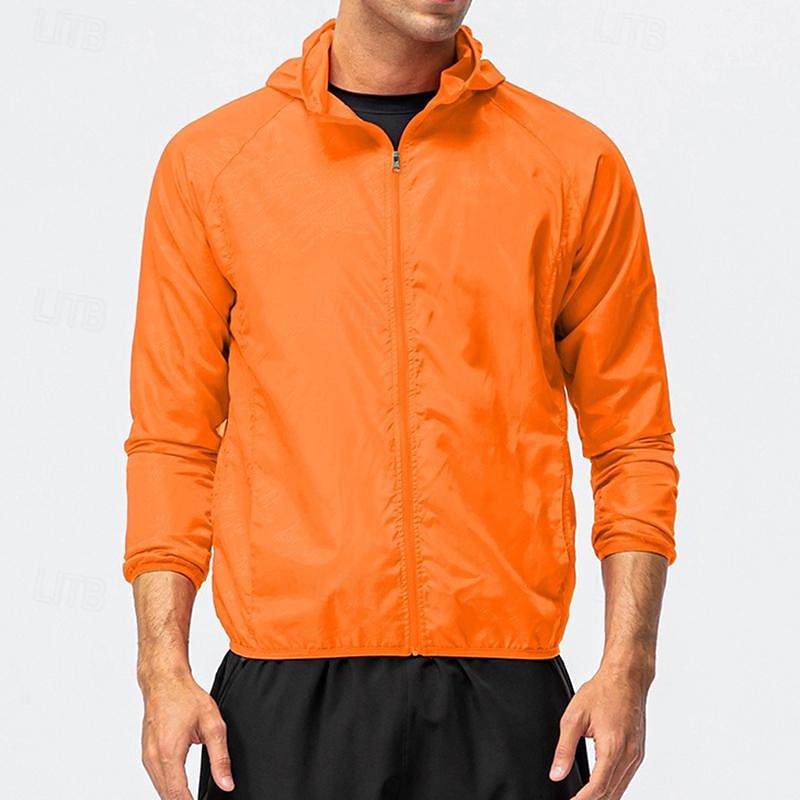 Men's Hiking Jacket Rain Jacket Outdoor Floral Botanical Portable Anti-Mosquito Quick Dry Lightweight Top Single Slider Full Length Visible Zipper Fishing Climbing Beach Light Pink Dark Grey Black 2025 - $2.99 –P10