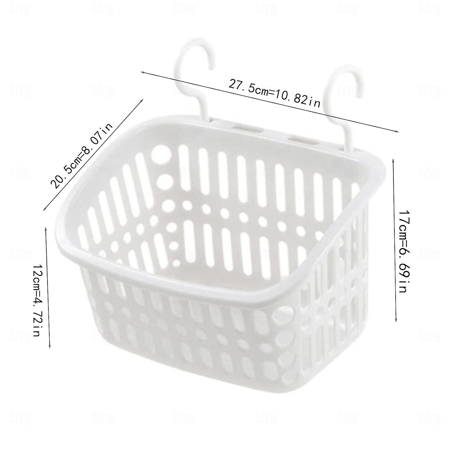 Cestino da appendere in plastica con gancio girevole da 2 pezzi: contenitore da doccia portatile per bagno, cucina e dormitorio, organizer salvaspazio del 2025 a $7.49 –P8