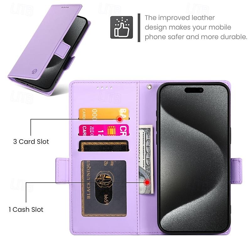 Phone Case For Samsung Galaxy A55 A35 A25 A15 5G A54 A34 A14 A73 A53 A33 A23 A13 A72 A52 A32 A22 A12 S25 Ultra Back Cover with Stand Holder Magnetic Card Slot Retro TPU PU Leather 2025 - $18.99 –P12