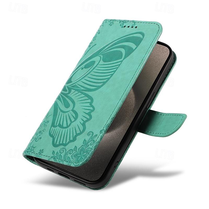 telefone Capinha Para iPhone 16 iPhone 15 Pro Max Plus iPhone 14 13 12 11 Pro Max Plus Mini SE Capa traseira Com Suporte Magnética com pulseira Borboleta Retro TPU Couro PU de 2025 por $15.99 –P5