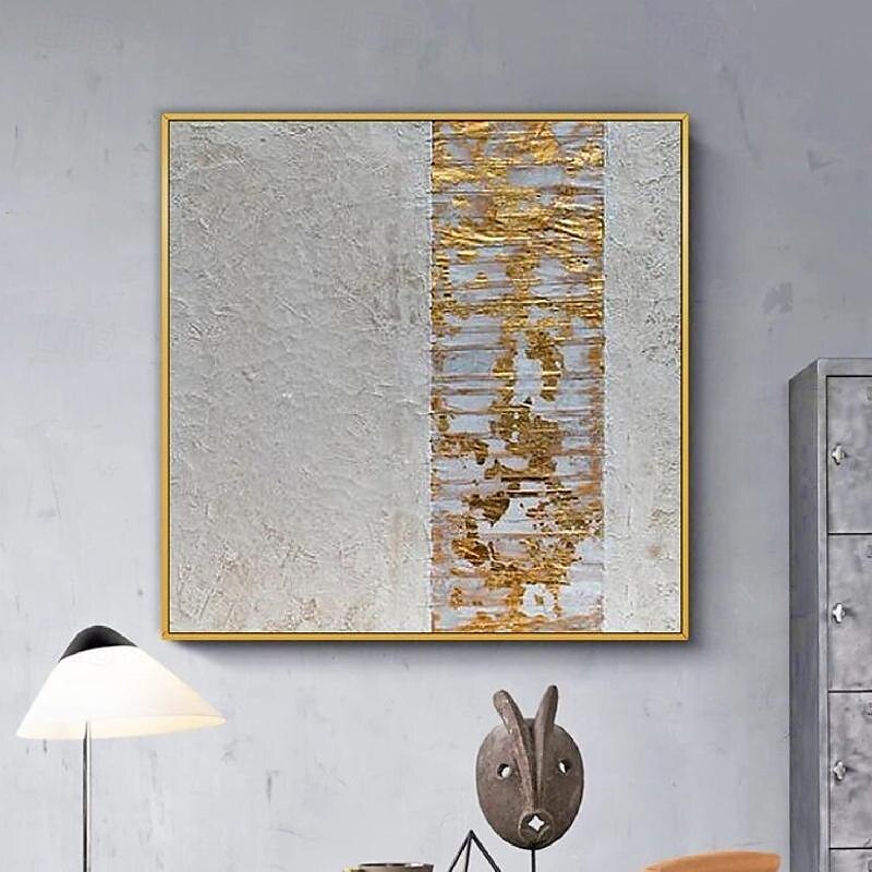 abstraktes goldenes Ölgemälde auf Leinwand, handgefertigt, modernes Ölgemälde, handgemalt, großes abstraktes Ölgemälde, Wandkunst, Gemälde für die Heimdekoration 2025 - $125.99 –P7