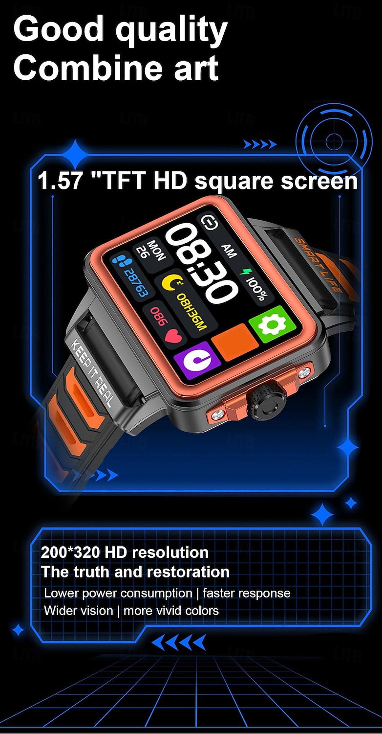 696 S666 Ceas inteligent 1.57 inch Uita-te inteligent Bluetooth Pedometru Reamintire Apel Sleeptracker Compatibil cu Android iOS Dame Bărbați Telefon Hands-Free Reamintire Mesaj IP 67 Carcasa 2025 - $54.99 –P2