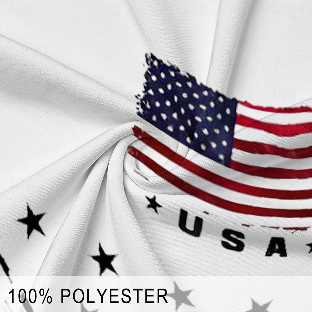Miesten Amerikan lippu veteraanit Vetoketjulliset poolopaidat Golfpaita Lyhythihainen Poolopaidat Kauluspaidat Katuvaatteet Lomavaatteet Juhla-asut 3D-tulostus Quarter Zip Polo Kevät kesä Valkoinen 2025 - $22.99 –P5