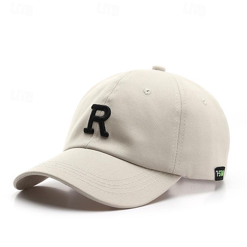 Herr Basebollkeps Solhatt Trucker Hat Svart Brun Bomull Broderad Mode Ledigt Gata Dagligen Bokstav Justerbara Solskyddskräm Andningsfunktion 2025 - $7.49 –P10