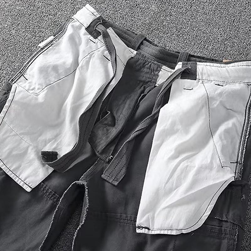 Men's Tactical Shorts Cargo Shorts Shorts Buttons Drawstring Multi Pocket Plain Wearable Short Outdoor Daily Camping & Hiking Fashion Classic Black White 2025 - $26.99 –P21