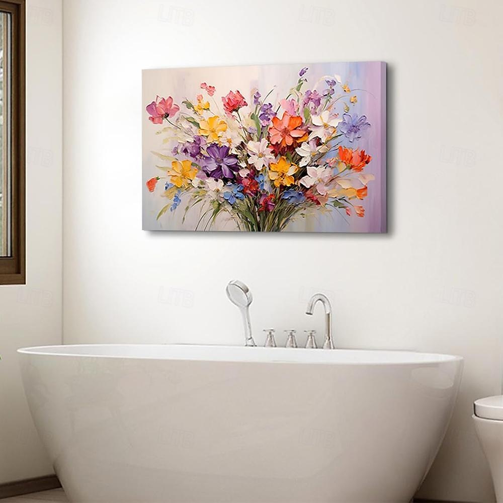 käsintehty öljymaalaus kankaalle seinätaidekoriste modernit abstraktit kukat olohuoneeseen kodin sisustukseen rullattu kehyksetön venyttämätön maalaus 2026 - $67.99 –P4