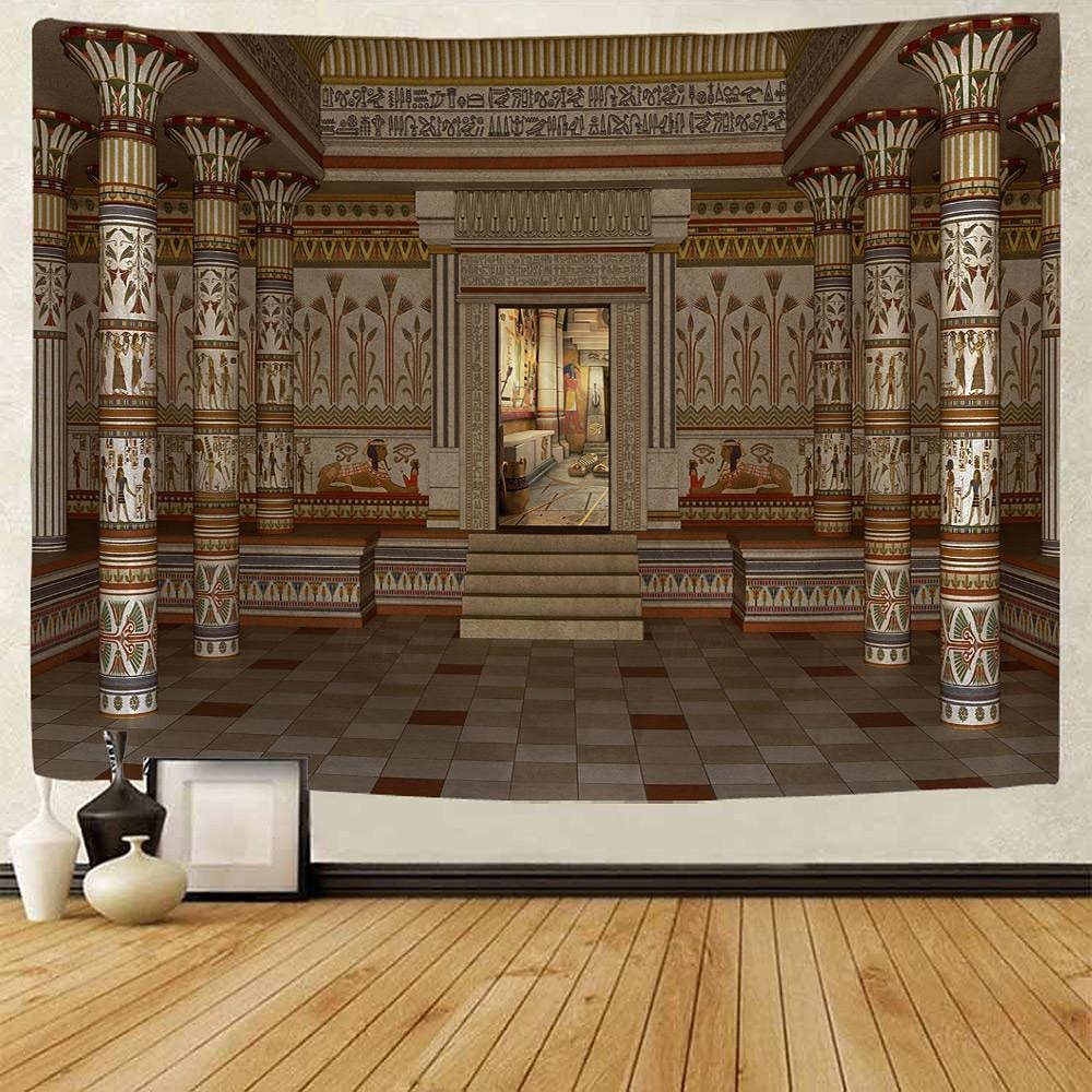 egipski piramida faraon wiszące gobelin wall art duży gobelin mural wystrój fotografia tło koc kurtyna strona główna sypialnia salon dekoracja bóg boskość 2026 - $20.99 –P1