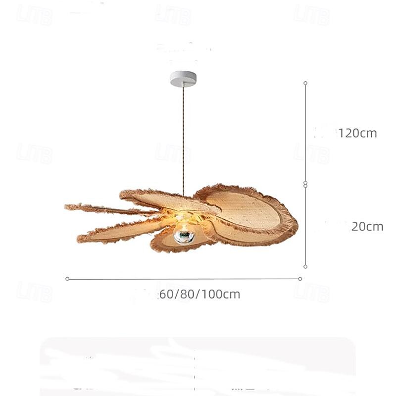 LED-Pendelleuchte warmweiß 60/80/100 cm 1-flammig böhmischer Kronleuchter schlichtes Hanfseil-Pendellaternen-Design handgewebter Rattankorb Retro-Stoff E26/E27 Schlafzimmer Home Office 110-240 V 2025 - $299.99 –P4