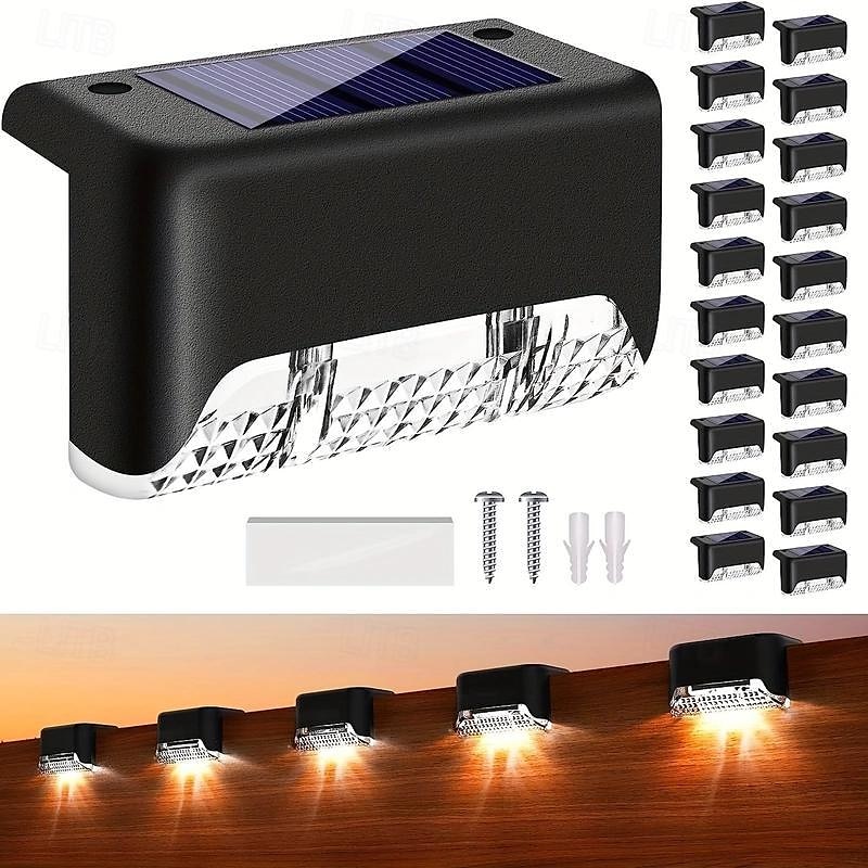 20pcs Solar LED Fence Lights - Effortless Charging, Durable Waterproof Design - Brighten Your Garden, Steps & Pathways with Cool White Ambiance - A Perfect Decorative Lighting Solution for Courtyards 2025 - $69.99 –P3