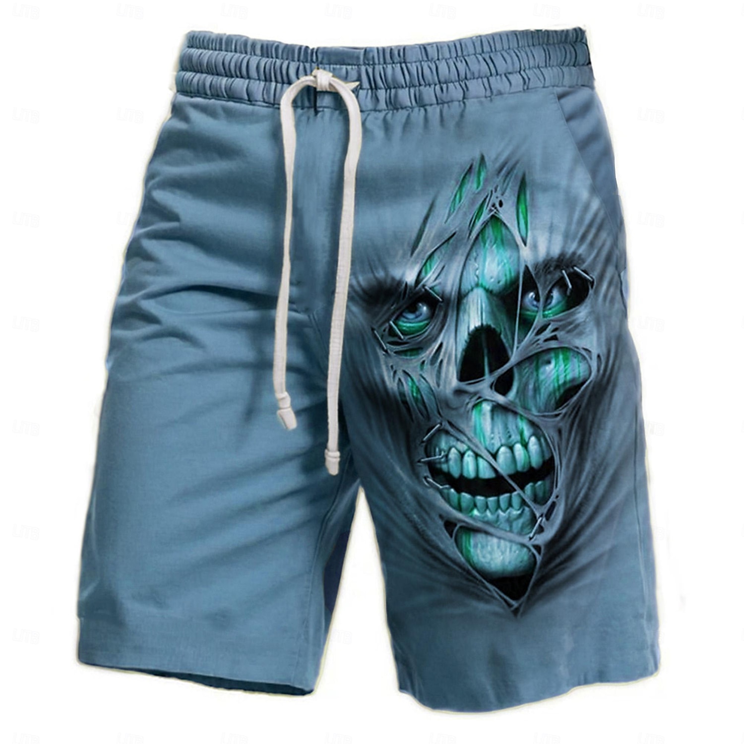 Pánské 3D tisk Lebky Tepláky Plážové šortky Terry šortky Středně vysoký pas Vinobraní Na běžné nošení Denní Dovolená Streetwear Šňůrky Elastický pas 3D tisk Návrhář Oblečení 2025 - $19.99 –P5