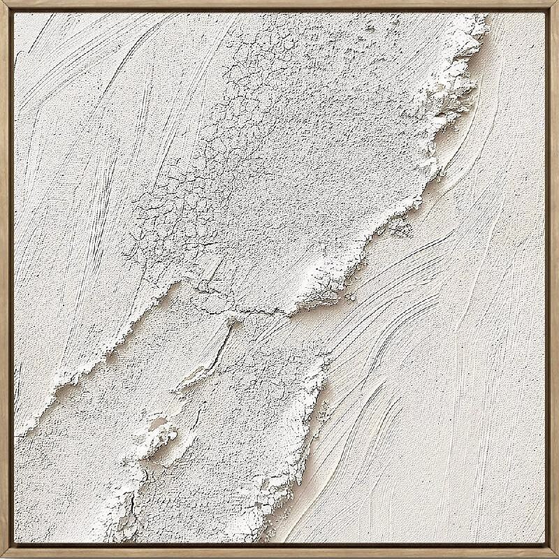 Oversized painted  white 3D textured painting picture on canvasabstract art handmade abstract art boho abstract art painting hand painted  white 3D modern textured painting picture 2025 - $158.99 –P15
