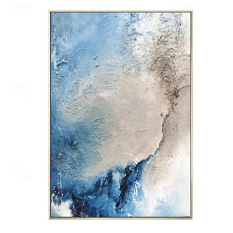 großes handgemachtes abstraktes Küstenlandschafts-Ölgemälde auf Leinwand, großes Ölgemälde, Wandkunst, Ölgemälde, blaue Himmelskunst, individuelles Gemälde für Wohnzimmer, Schlafzimmer, Dekoration 2025 - $125.99 –P9